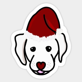 Puppy in christmas bonnet Sticker